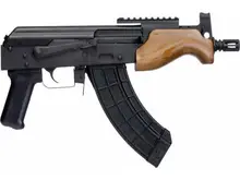 Century Arms VSKA Micro Draco AK-47 7.62x39mm, 6" Barrel, Black, Hardwood Handguard, 30 Rounds, Semi-Automatic Pistol
