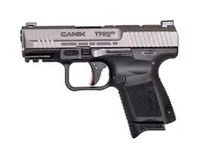 Canik TP9 Elite SC 9mm Luger Sub-Compact Pistol, 3.6" Barrel, Tungsten Grey Cerakote, 15+1, 12+1 Rounds, Interchangeable Backstrap Grip, Optic Ready - HG5610T-N