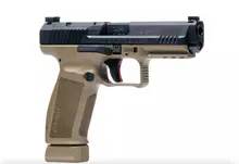 Canik Mete SFT 9mm Semi-Automatic Pistol, 4.46" Barrel, Optics Ready, 18/20 Round Capacity, Flat Dark Earth/Black Finish - HG5636-N