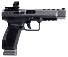 Canik TP9SFX 9mm, 5.2" Barrel, Tungsten Gray, 20 Rounds, Semi-Automatic, with Mecanik M02 Red Dot Sight