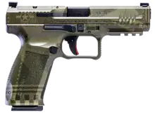 Canik Mete SFT 9mm Semi-Auto Pistol, 4.5" Barrel, Green Bomber Finish, 18/20 Rounds, Optic Ready & Serrated Slide - HG5636GNBN
