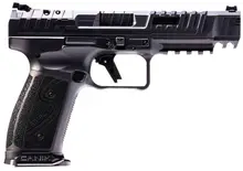 Canik SFX Rival-S Darkside 9mm 5" Barrel Semi-Auto Pistol with 18-Round Capacity and 2 Mags, Black