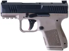Canik Mete MC9 9mm Semi-Automatic Pistol, 3.18" Barrel, FDE/Black, Optic Ready, 12/15 Round Capacity, HG7620BD-N