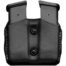 "DeSantis Gunhide Double Magazine Pouch for Glock 43, OWB, Ambidextrous, Leather, Black"