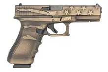 Glock G22 Gen 3 40 S&W 4.49" 15+1 Round Black/Coyote Battle Worn Flag Cerakote Polymer Grip Pistol