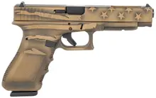 Glock G34 Gen3 9MM 5.32" 17RD Cerakote Burnt Bronze Flag