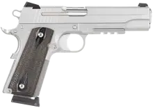 Sig Sauer 1911 .45 ACP 5" Stainless Steel Pistol, CA Compliant, with Blackwood Grip, Rail, and (2) 8-Round Steel Mags