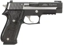 SIG Sauer P220 Equinox 45 ACP 4.4in Black Nitron Pistol with 8+1 Rounds, Blackwood Grip, and Stainless Steel Slide - CA Compliant