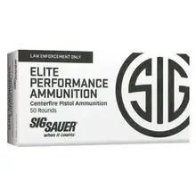 Sig Sauer Elite Performance 9mm Luger 115gr V-Crown JHP Ammo, Box of 50 - E9MMA150