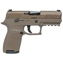 SIG SAUER P320 COMPACT 9MM LUGER 3.9IN FLAT DARK EARTH PISTOL - 10+1 ROUNDS - TAN COMPACT