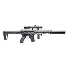 Sig Sauer MCX ASP .177 Semi-Automatic CO2 Air Rifle with 1-4x24mm Scope, Black Synthetic Stock