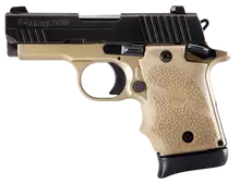 SIG Sauer P938 Combat 9mm Luger Micro-Compact 3" 7+1 Rounds with Black Nitron Stainless Steel and Flat Dark Earth Polymer Grip