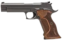 SIG Sauer P210 Target 9mm, 5" Barrel, Black Nitron Finish, Walnut Grip, Adjustable Sights, 8-Round Pistol