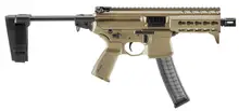 Sig Sauer MPX 9mm Pistol 4.5in FDE with Collapsible Stabilizing Brace 30RD