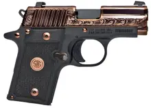 SIG Sauer P238 Micro-Compact 380 ACP 2.7" Rose Gold Stainless Steel Pistol with Black G10 Grip - 6+1 Rounds