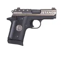 SIG Sauer P938 Stand 9MM 3in 7RD Black Nitron SAO Pistol with SigLite