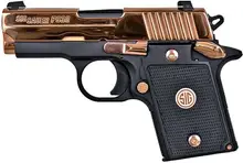 SIG SAUER P938 9MM 3IN Rose Gold/Black Pistol - 6+1 Rounds - 938-9-PRG-AMBI