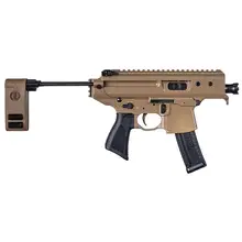 Sig Sauer MPX Copperhead 9mm 3.5" 20-Round Pistol with PCB Folding Brace, Coyote Cerakote