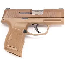 SIG Sauer P365 NRA Exclusive 9mm Coyote Tan Pistol with 3.1" Barrel and XRAY Night Sights - Includes 10 & 12 Round Mags