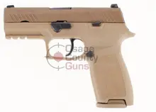 SIG Sauer P320 Carry Nitron 9mm 3.9in Barrel SIGLITE Coyote with Modular Polymer Grip and 3 17-Round Magazines
