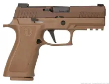 SIG SAUER P320 X-Carry 9MM Luger Double 3.9" 17+1 Coyote Polymer Grip/Frame with Black Nitron Stainless Steel Slide