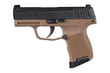 SIG Sauer P365 9mm 3.1" Micro-Compact Pistol with XRAY Night Sights, Black/FDE - 10+1 Rounds Value Pack