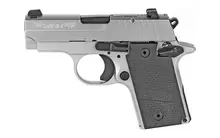 SIG Sauer P238 CA Compliant 380 ACP, 2.70" Stainless Steel, Black G-10 Checkered Grip