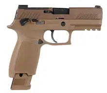 Sig Sauer P320 M18 9MM 3.9" Coyote Tan Carry Pistol with Night Sight Plate and 3 Magazines