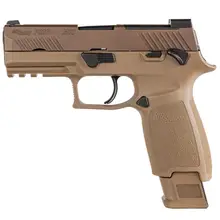 SIG SAUER P320 M18 Carry 9MM Luger, 3.9" Stainless Steel Barrel, Coyote Tan Polymer Grip, 21+1 Capacity