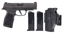 SIG Sauer P365XL TacPac 9mm 3.7" Blackened Steel Pistol with XRay3 Night Sights - 10+1 Rounds
