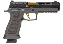 Sig Sauer P320 Spectre Comp X-Series 9mm 4.6" Optic Ready Pistol with XRAY3 Night Sights, 10-Round Capacity, Tin Gold Barrel, Gray/Black Finish
