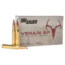 SIG Sauer Venari .30-06 Springfield 165 Gr Soft Point (SP) Ammunition - 20 Rounds