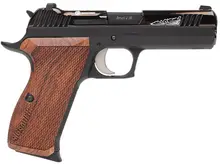SIG Sauer P210 Carry Custom Works 9mm, 4.1" Barrel, Black Stainless, Rosewood Grip, 8-Round Magazines, Semi-Automatic Pistol - 210CA-9-CW