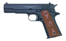 Chiappa Firearms 1911-22 Standard .22LR Pistol, 5" Barrel, 10-Rounds, Walnut Grip, Black Slide - 401.038