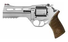 Chiappa Firearms Rhino 50SAR .357 Mag, 5" Barrel, 6-Round, Nickel-Plated Revolver with Walnut Grip