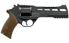Chiappa Firearms Rhino 60DS 9mm 6" Barrel 6-Rounds Black Anodized Aluminum Frame with Walnut Grip