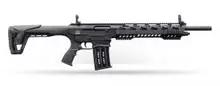 Charles Daly AR-12A Semi-Automatic 12 Gauge Shotgun, 3" Chamber, 18.5" Barrel, 5-Round, Black Synthetic Stock, Flip Sights