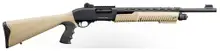 Charles Daly 301 Tactical 12 Gauge Pump Action Shotgun, 18.5" Barrel, 5 Round, Flat Dark Earth Pistol Grip Stock, Black Finish