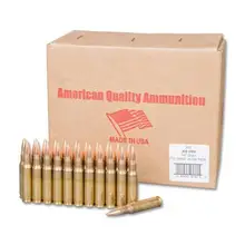 AMERICAN QUALITY .308 WINCHESTER AMMUNITION 250 ROUNDS FMJ 147 GRAINS N308147VP250