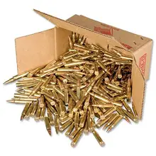AMERICAN QUALITY 5.56 NATO AMMUNITION 250 ROUNDS FMJ 62 GRAINS N55662VP250