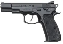 CZ 75 B Omega Convertible 9mm Luger Semi-Auto Pistol with 4.6" Barrel, 10-Round Capacity, and Swappable Ambi Safety/Decocker - Black Finish (Model: 01136)