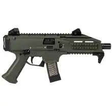 CZ Scorpion EVO 3 S1 9mm Pistol, 7.72" OD Green Cerakote, 10+1 Rounds, Adjustable Sights, Ambi Manual Safety - 01355