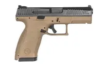 CZ P-10C Compact 9MM Luger 4" Flat Dark Earth Black Nitride 10+1 Interchangeable Backstrap Grip Pistol
