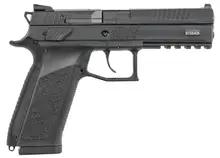 CZ-USA P-09 Full Size 9MM Luger Semi-Auto Pistol with 4.54" Barrel, 10 Rounds, Polymer Frame, Nitride Slide, Fixed Sights, and Interchangeable Backstrap Grips - Black (01620)