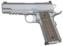 Dan Wesson Specialist Commander 01809 Stainless Steel .45 ACP Pistol with 4.25" Barrel, Night Sights, Light Rail, Magwell, Ambi Safety, G10 Grips, 8-Round Capacity