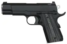 Dan Wesson Valkyrie 01966, 45 ACP Single, 4.25" Black Pistol with Slimline G10 Grip and Duty Black Finish Slide