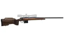 CZ 557 Varmint 308 Win Black Rifle 04815 with Turkish Walnut Fixed Target Style Stock, Right Hand
