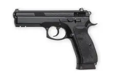 CZ 75 SP-01 9MM Luger, 4.6" Non-Tilted Barrel, 18-Round Capacity, Black Polycoat Steel with Manual Safety, Rubber Grips, and Luminescent Front Sight (89152)