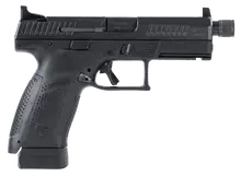 CZ P-10 C Suppressor-Ready 9MM 4.61" Threaded Barrel 17-Round Black Semi-Automatic Pistol with Polymer Frame and High Fixed Sights