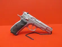 CZ 75 B 9MM Luger Stainless Steel Pistol with 4.6" Barrel and Black Rubber Grip - 91128